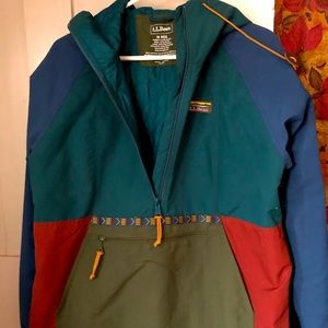 L.L. Bean Multi- Color Anorak Jacket M